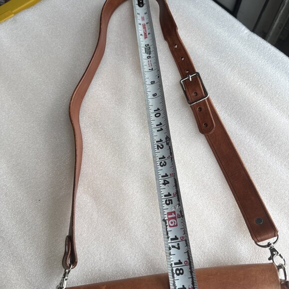 Jagger Vintage Brown Leather Saddlebag Purse With Adjustable Strap & Unique - Picture 10 of 10